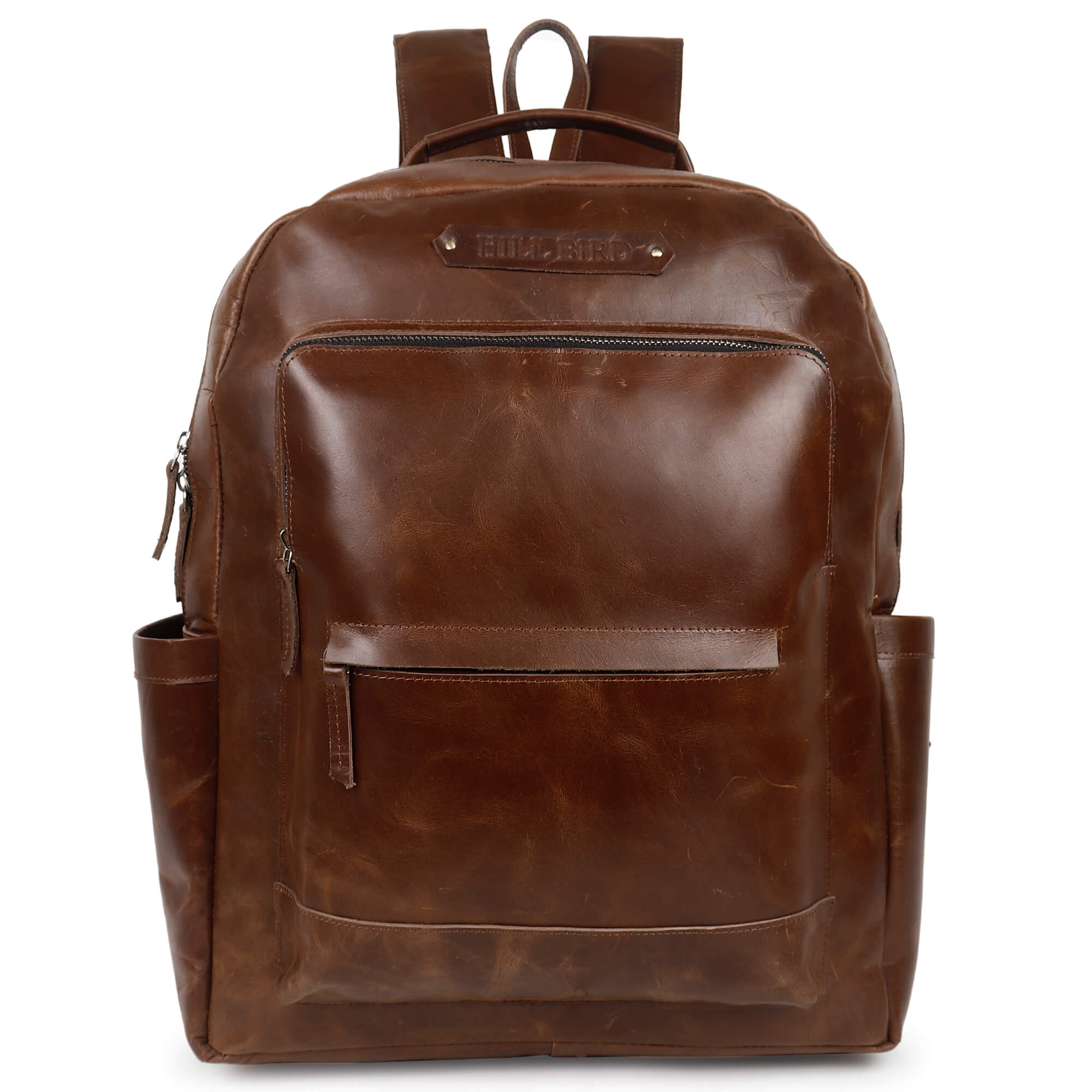 HILL BIRD Snova Brown Leather Backpack