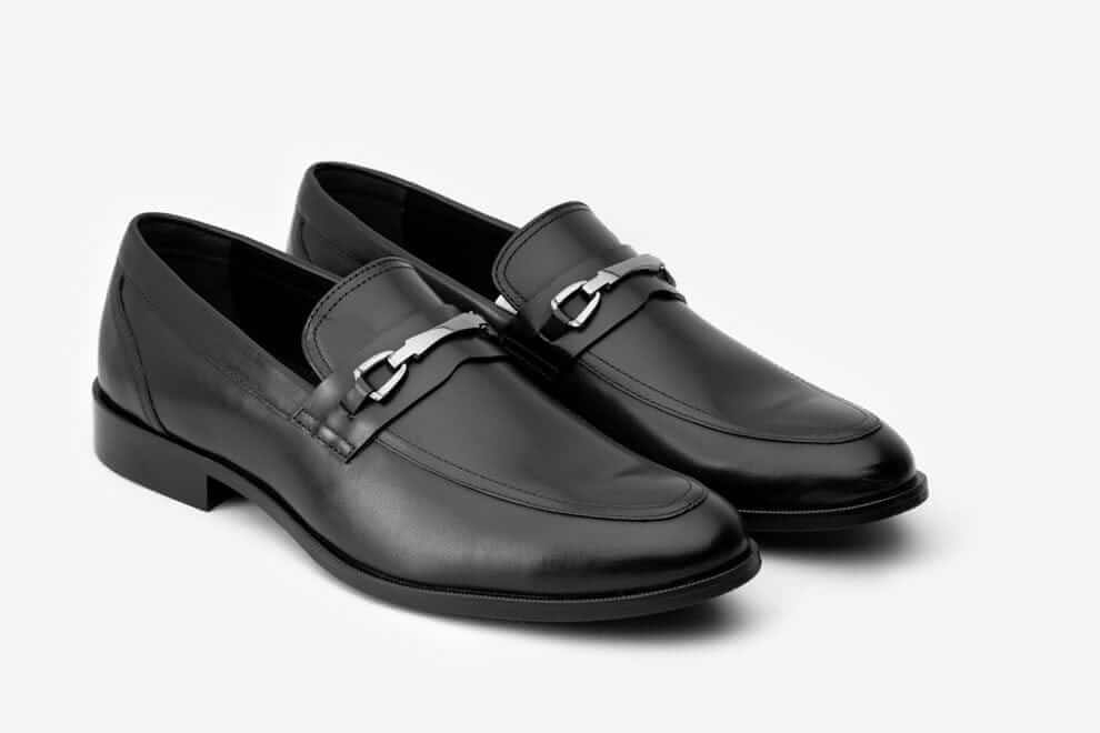 Qupt Black Premium Leather Loafer Shoe
