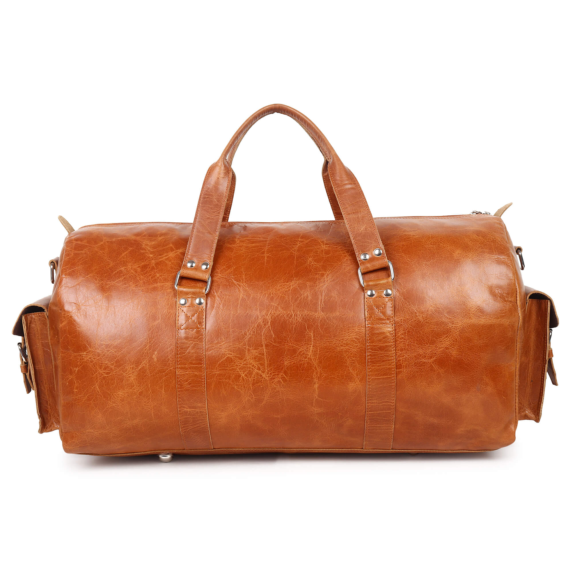HILLBIRD Aurcal Tan Leather Duffle Bag