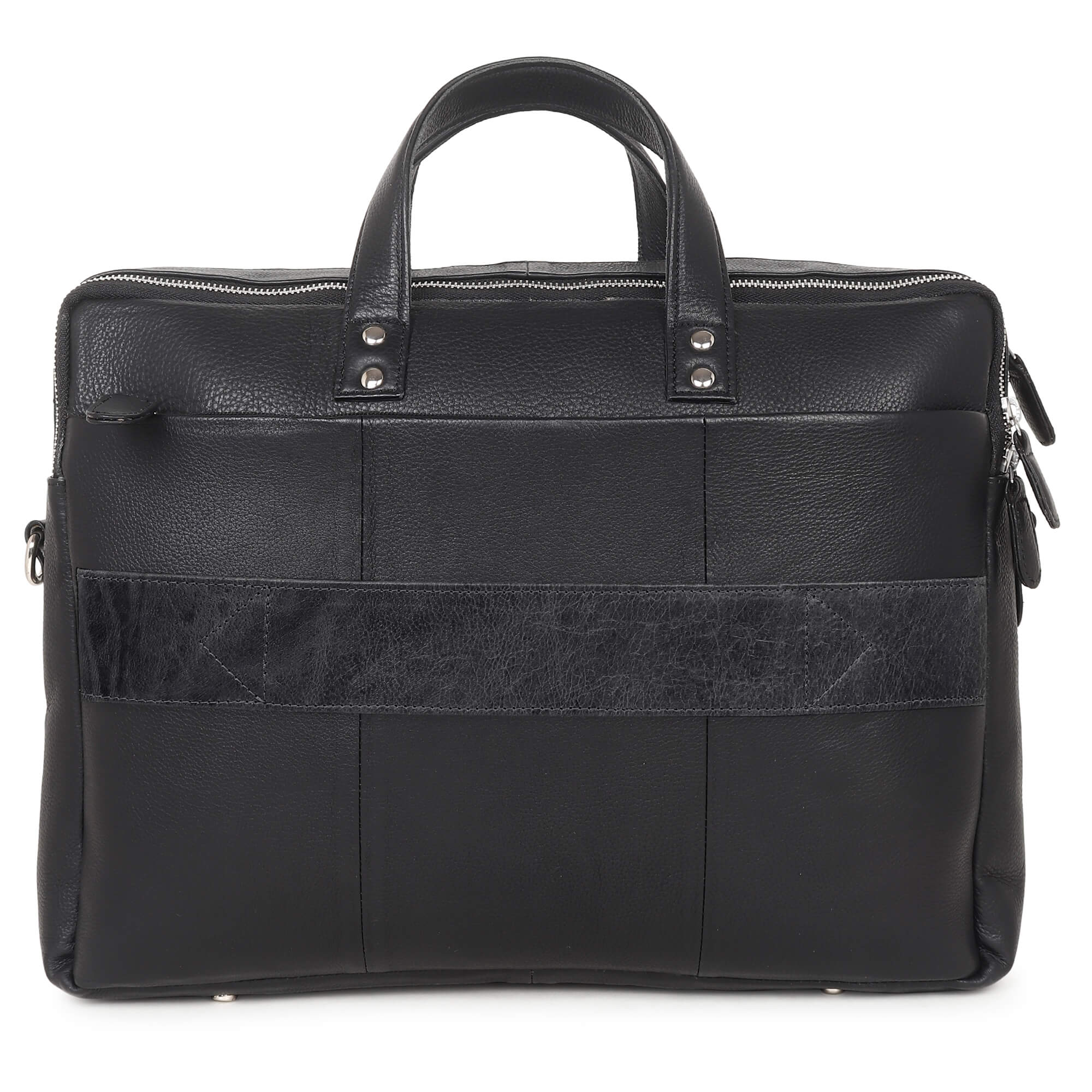 HILLBIRD Tanford Black Leather Laptop Bag