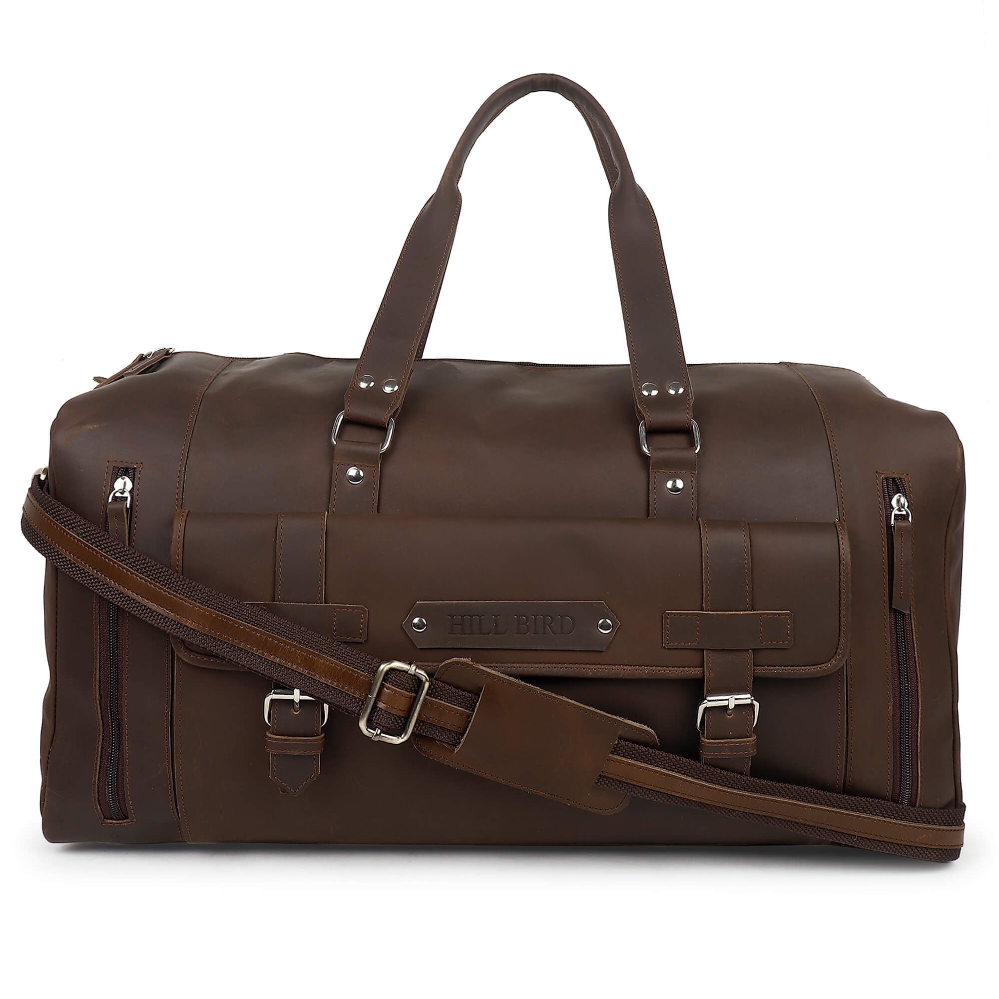 HILLBIRD Kmre Brown Leather Duffel Bag