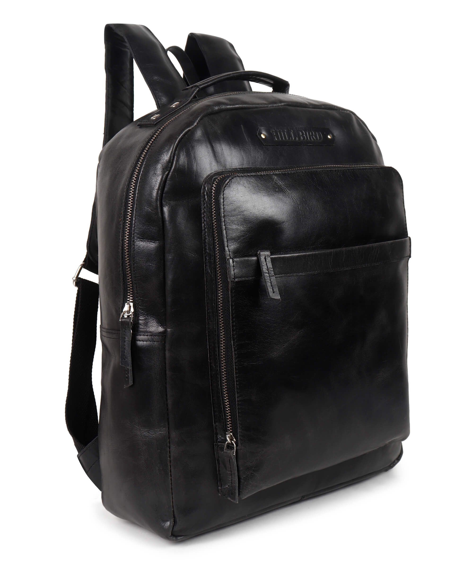 HILL BIRD Deylon Black Leather Backpack