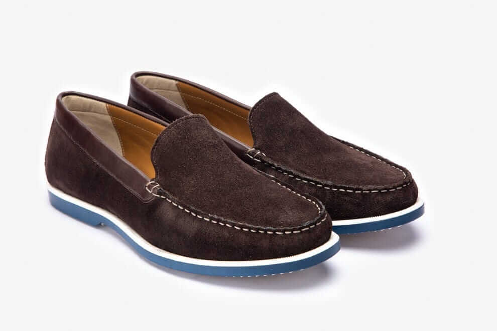 Ginte Brown Leather Boat Shoe