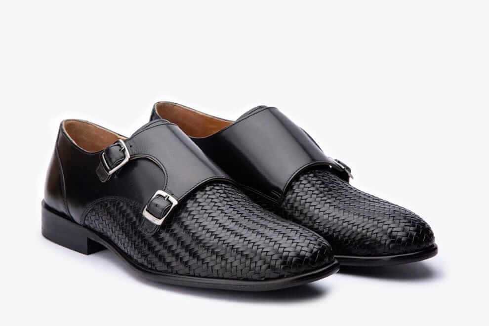 Zyss Black Premium Monkstrap Leather Shoe