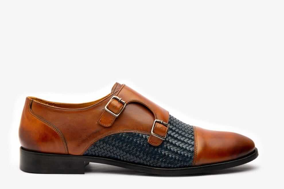 Spite Premium tan Handpainted Monkstrap Leather Shoe